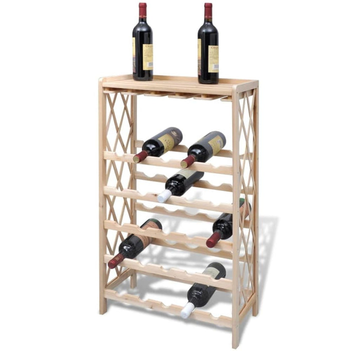 Wine Rack for 25 Bottles Wood Xaobln