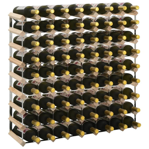 Wine Rack For 72 Bottles Solid Pinewood Xnxaio
