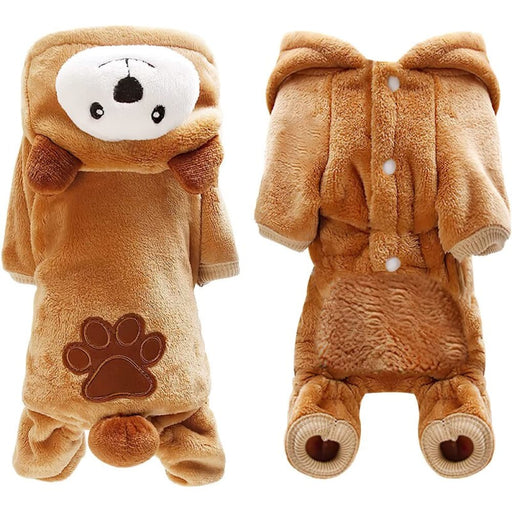 Winter Warm Comfortable Soft Fleece Cute Bear Jumpsuit