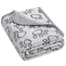 Winter Warm Flannel Fleece Soft Blanket with Cute Paw Print