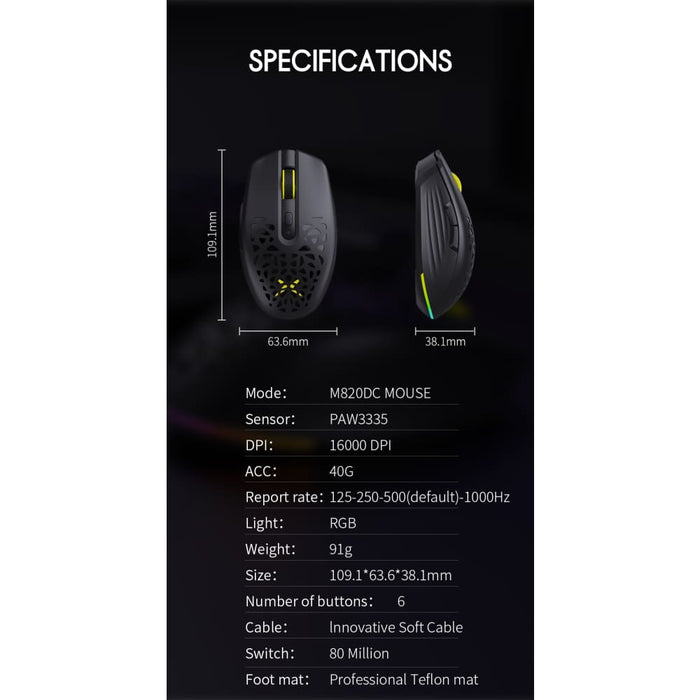 Wired + Wireless Gaming Mouse