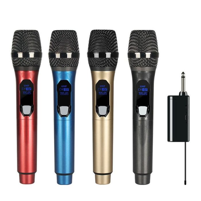 Wireless 2 Channels Uhf Professional Handheld Microphone
