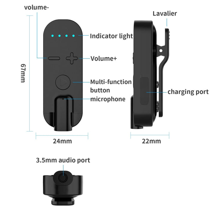Wireless Adapter Bluetooth 5.0 Receiver 3.5mm Aux Audio