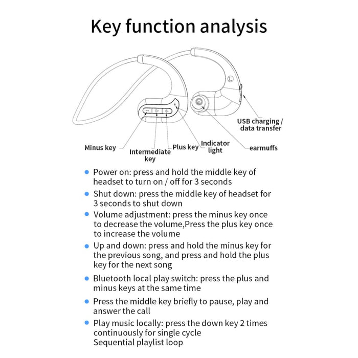 Wireless Bluetooth 8gb Waterproof Mp3 Music Player Headset