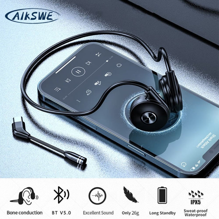 Wireless Bone Conduction Dual Microphone Noise Cancellation
