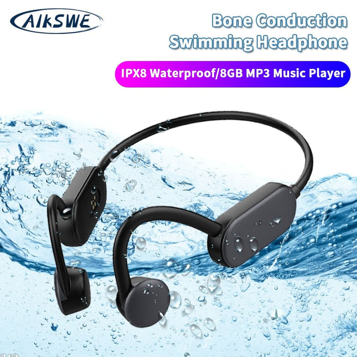Wireless Bone Conduction 8gb Waterproof Mp3 Music Player