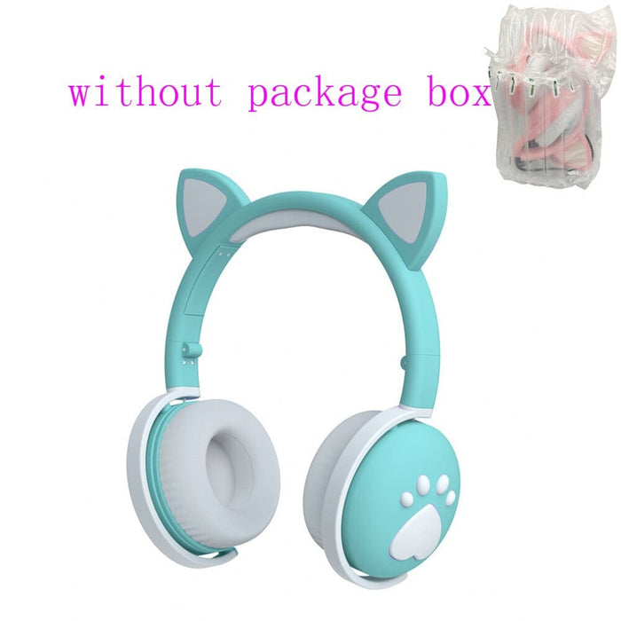 Wireless Glowing Cute Led Cat Ear Bluetooth Hifi Stereo