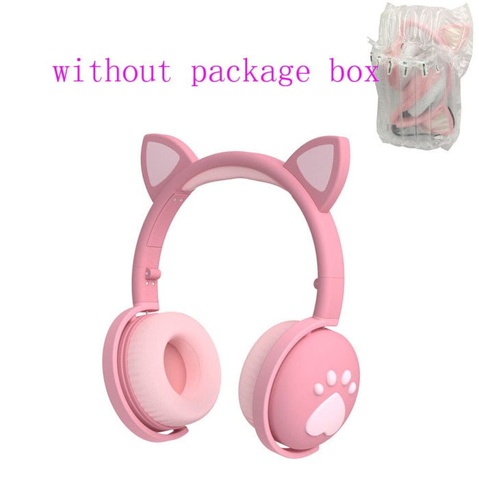 Wireless Glowing Cute Led Cat Ear Bluetooth Hifi Stereo