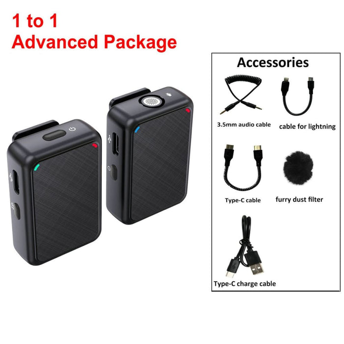 V8 Wireless Lavalier Microphone Mic System For Smartphone