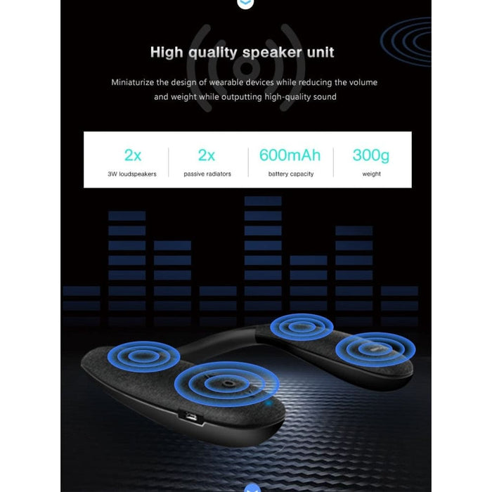 Wireless Neck 5.0 Bluetooth Speaker With Bass Hd Voice