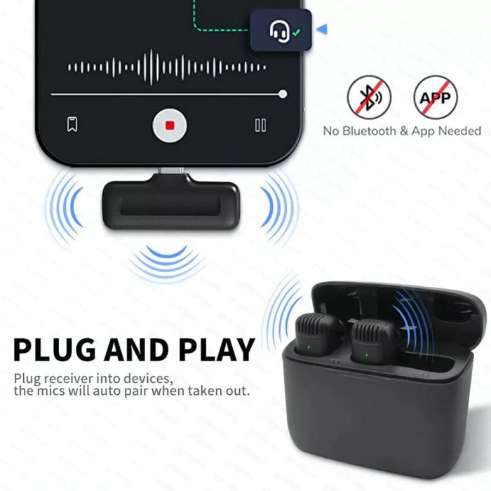 Wireless Noise Reduction Lapel Microphone For Interview