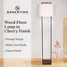 Wood Floor Lamp in Cherry Finish