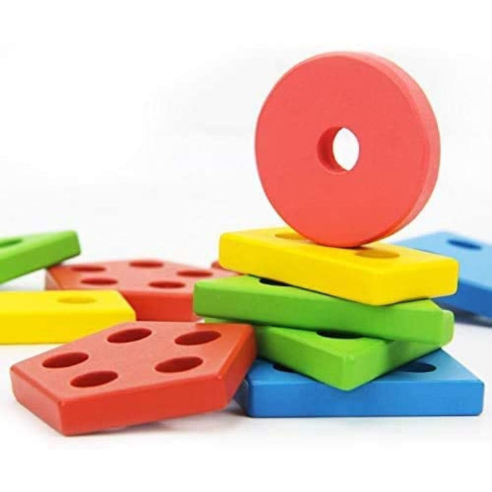 Wooden Educational Preschool Blocks Puzzle for 3 to 5 Year