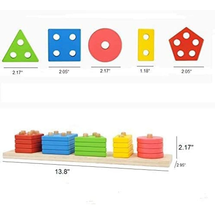 Wooden Educational Preschool Blocks Puzzle for 3 to 5 Year