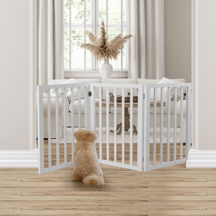 Goslash Picks Wooden Pet Gate Dog Fence Retractable Barrier