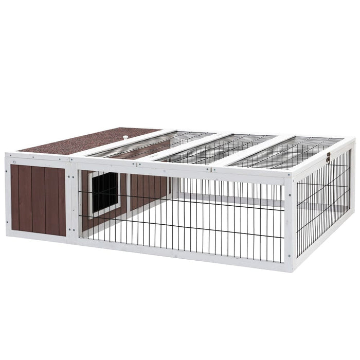 I.pet Wooden Rabbit Hutch Chicken Coop Run Cage Habitat