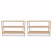 Wooden Shoe Rack 3-tier 2 Pcs Xaoblp