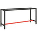 Work Bench Frame Matte Black And Red 170x50x79 Cm Metal
