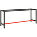 Work Bench Frame Matte Black and Red 190x50x79 Cm Metal