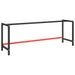 Work Bench Frame Matte Black and Red 220x57x79 Cm Metal