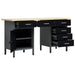 Workbench Black 160x60x85 Cm Steel Oaptai