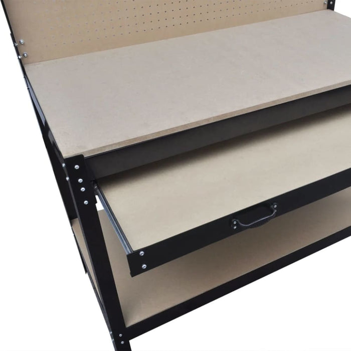 Workbench with Pegboard and Drawer Oaoilk