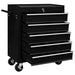 Workshop Tool Trolley with 5 Drawers Black Oaioix