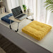 2x Yellow Square Cushion Soft Leaning Plush Backrest Throw