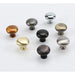 Zinc Alloy Cupboard Knob Handles Circle Gold Silver Black