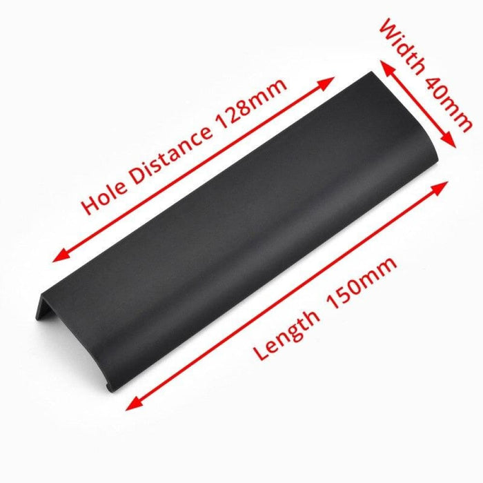 Zinc Alloy Kitchen Cupboard Pulls Black Silver Hidden