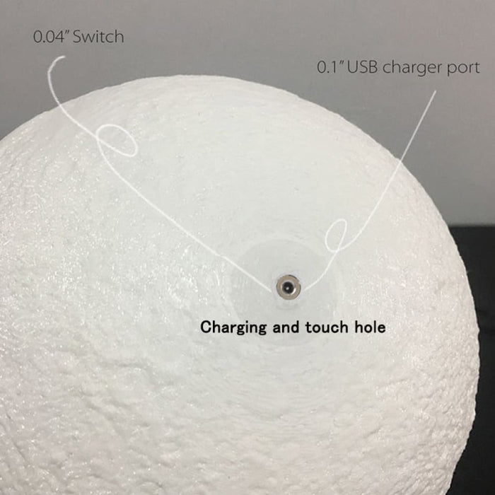 Zk20 3d Print Night Light Rechargeable Touch Remote Led Moon