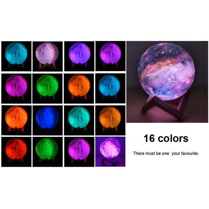 Zk20 3d Printing Galaxy Moon Night 16 Colour Change Touch