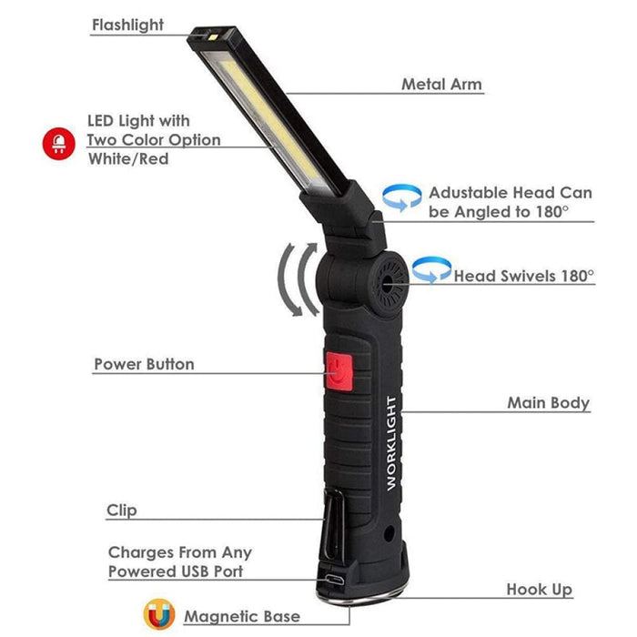 Zk30 Multi Function Usb Rechargeable Cob Led Work